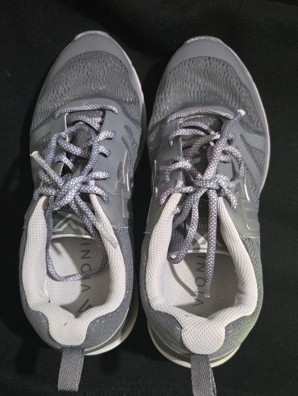 Vionic Miles Gray and White Athletic Sneakers